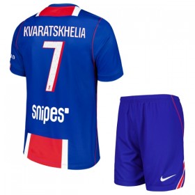 Camiseta de fútbol Paris Saint Germain Kvaratskhelia 7 Niño 1ª equipación 2026-27