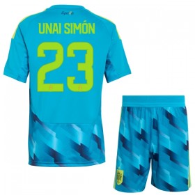 Camiseta de fútbol España Unai Simon 23 Portero Niño Copa Mundial 2026