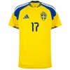 Camiseta de fútbol Suecia Gyokeres 17 1ª equipación Copa Mundial 2026