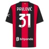 Camiseta de fútbol AC Milan Pavlovic 31 1ª equipación 2026-27 Camiseta de fútbol AC Milan Pavlovic 31 1ª equipación 2026-27