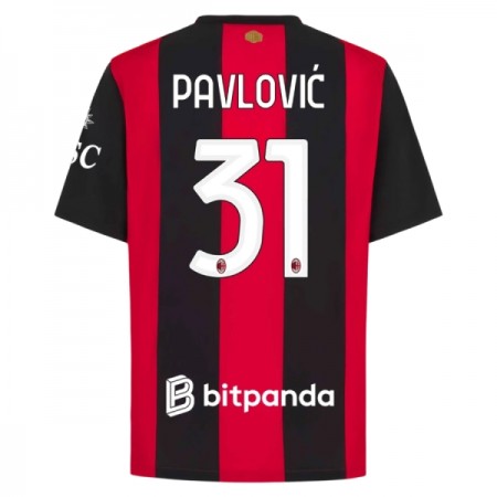 Camiseta de fútbol AC Milan Pavlovic 31 1ª equipación 2026-27 Camiseta de fútbol AC Milan Pavlovic 31 1ª equipación 2026-27