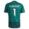 Camiseta de fútbol Liverpool A. Becker 1 Portero Niño 1ª equipación 2026-27 Verde