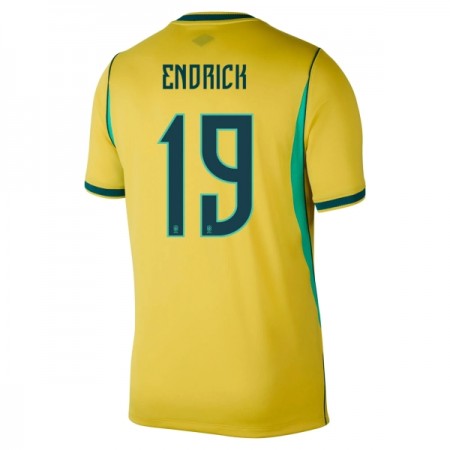 Camiseta de fútbol Brasil Endrick 19 1ª equipación Copa Mundial 2026 Camiseta de fútbol Brasil Endrick 19 1ª equipación Copa Mundial 2026
