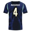 Camiseta de fútbol Brasil Marquinhos 4 2ª equipación Copa Mundial 2026 Camiseta de fútbol Brasil Marquinhos 4 2ª equipación Copa Mundial 2026