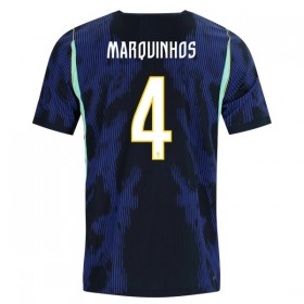 Camiseta de fútbol Brasil Marquinhos 4 2ª equipación Copa Mundial 2026