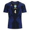 Camiseta de fútbol Brasil Marquinhos 4 2ª equipación Copa Mundial 2026
