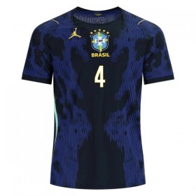 Camiseta de fútbol Brasil Marquinhos 4 2ª equipación Copa Mundial 2026