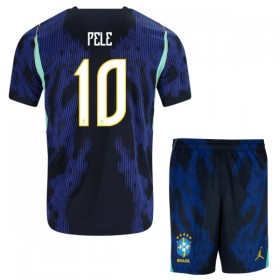 Camiseta de fútbol Brasil Pele 10 Niño 2ª equipación Copa Mundial 2026