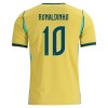 Camiseta de fútbol Brasil Ronaldinho 10 Niño 1ª equipación Copa Mundial 2026