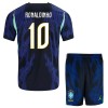Camiseta de fútbol Brasil Ronaldinho 10 Niño 2ª equipación Copa Mundial 2026 Camiseta de fútbol Brasil Ronaldinho 10 Niño 2ª equipación Copa Mundial 2026