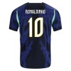 Camiseta de fútbol Brasil Ronaldinho 10 Niño 2ª equipación Copa Mundial 2026