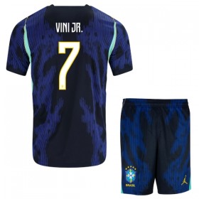 Camiseta de fútbol Brasil Vini JR. 7 Niño 2ª equipación Copa Mundial 2026