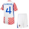 Camiseta de fútbol Croacia Gvardiol 4 Niño 1ª equipación Copa Mundial 2026 Camiseta de fútbol Croacia Gvardiol 4 Niño 1ª equipación Copa Mundial 2026