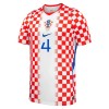 Camiseta de fútbol Croacia Gvardiol 4 Niño 1ª equipación Copa Mundial 2026