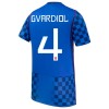 Camiseta de fútbol Croacia Gvardiol 4 Niño 2ª equipación Copa Mundial 2026