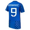 Camiseta de fútbol Croacia Kramaric 9 2ª equipación Copa Mundial 2026 Camiseta de fútbol Croacia Kramaric 9 2ª equipación Copa Mundial 2026
