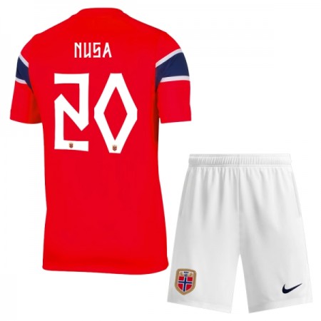 Camiseta de fútbol Noruega Nusa 20 Niño 1ª equipación Copa Mundial 2026 Camiseta de fútbol Noruega Nusa 20 Niño 1ª equipación Copa Mundial 2026