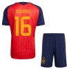 Camiseta de fútbol España 2 Stars Rodrigo 16 Niño 1ª equipación Copa Mundial 2026 Camiseta de fútbol España 2 Stars Rodrigo 16 Niño 1ª equipación Copa Mundial 2026