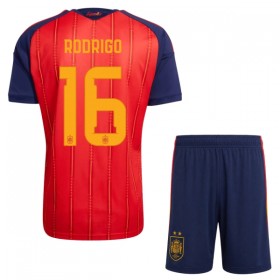 Camiseta de fútbol España 2 Stars Rodrigo 16 Niño 1ª equipación Copa Mundial 2026