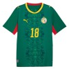 Camiseta de fútbol Senegal Sarr 18 2ª equipación Copa Mundial 2026