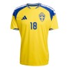 Camiseta de fútbol Suecia Ayari 18 1ª equipación Copa Mundial 2026