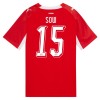 Camiseta de fútbol Suiza Djibril Sow 15 1ª equipación Copa Mundial 2026 Camiseta de fútbol Suiza Djibril Sow 15 1ª equipación Copa Mundial 2026