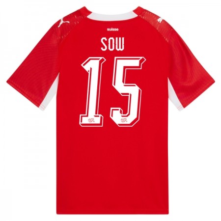 Camiseta de fútbol Suiza Djibril Sow 15 1ª equipación Copa Mundial 2026 Camiseta de fútbol Suiza Djibril Sow 15 1ª equipación Copa Mundial 2026