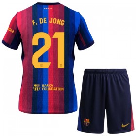 Camiseta de fútbol FC Barcelona Frenkie de Jong 21 Niño 1ª equipación 2026-27