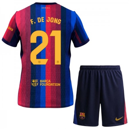 Camiseta de fútbol FC Barcelona Frenkie de Jong 21 Niño 1ª equipación 2026-27 Camiseta de fútbol FC Barcelona Frenkie de Jong 21 Niño 1ª equipación 2026-27