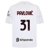 Camiseta de fútbol AC Milan Pavlovic 31 2ª equipación 2026-27 Camiseta de fútbol AC Milan Pavlovic 31 2ª equipación 2026-27