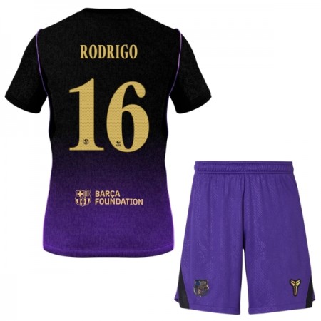 Camiseta de fútbol FC Barcelona Rodrigo 16 Niño 2ª equipación 2026-27