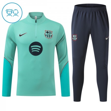 Barcelona Niño Sudadera De Entrenamiento 2026-27 Cuarto-Cremallera Verde