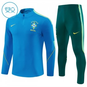 Brasil Niño Sudadera De Entrenamiento 2026-27 Cuarto-Cremallera Azul