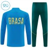 Brasil Niño Sudadera De Entrenamiento 2026-27 Cuarto-Cremallera Azul
