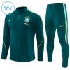 Brasil Niño Sudadera De Entrenamiento 2026-27 Cuarto-Cremallera Verde Brasil Niño Sudadera De Entrenamiento 2026-27 Cuarto-Cremallera Verde