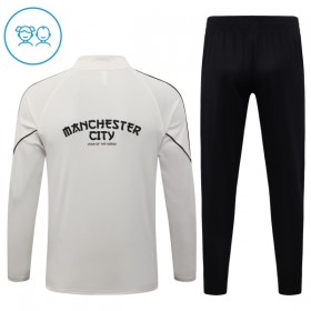 Manchester City Niño Sudadera De Entrenamiento 2026-27 Cuarto-Cremallera Gris