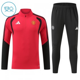 Manchester United Niño Sudadera De Entrenamiento 2026-27 Cuarto-Cremallera Roja