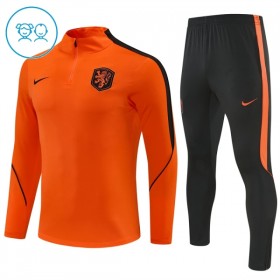 Países Bajos Niño Sudadera De Entrenamiento 2026-27 Cuarto-Cremallera Naranja