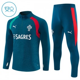 Portugal Niño Sudadera De Entrenamiento 2026-27 Cuarto-Cremallera Azul