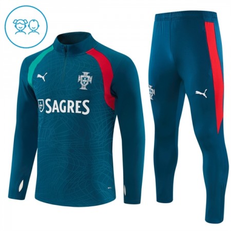 Portugal Niño Sudadera De Entrenamiento 2026-27 Cuarto-Cremallera Azul Portugal Niño Sudadera De Entrenamiento 2026-27 Cuarto-Cremallera Azul