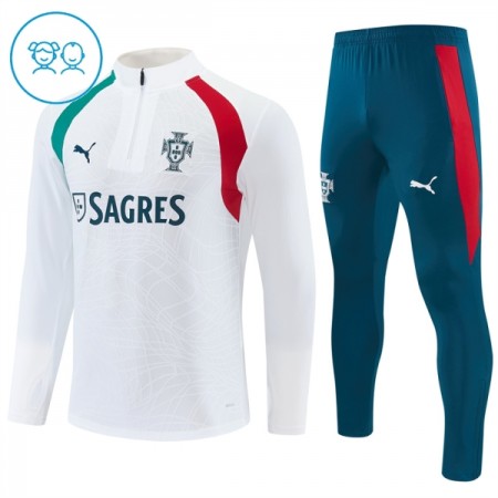 Portugal Niño Sudadera De Entrenamiento 2026-27 Cuarto-Cremallera Blanca Portugal Niño Sudadera De Entrenamiento 2026-27 Cuarto-Cremallera Blanca