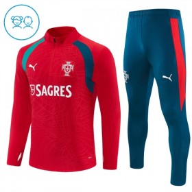 Portugal Niño Sudadera De Entrenamiento 2026-27 Cuarto-Cremallera Roja