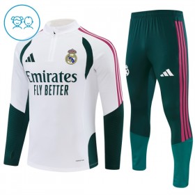 Real Madrid Niño Sudadera De Entrenamiento 2026-27 Cuarto-Cremallera Blanca