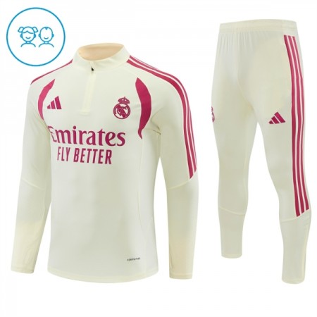 Real Madrid Niño Sudadera De Entrenamiento 2026-27 Cuarto-Cremallera Blanca Real Madrid Niño Sudadera De Entrenamiento 2026-27 Cuarto-Cremallera Blanca