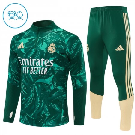 Real Madrid Niño Sudadera De Entrenamiento 2026-27 Cuarto-Cremallera Verde