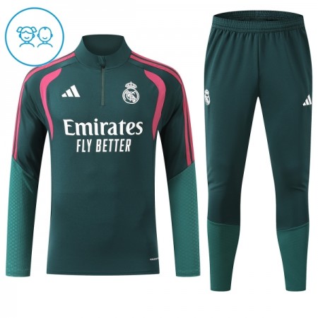 Real Madrid Niño Sudadera De Entrenamiento 2026-27 Cuarto-Cremallera Verde Real Madrid Niño Sudadera De Entrenamiento 2026-27 Cuarto-Cremallera Verde