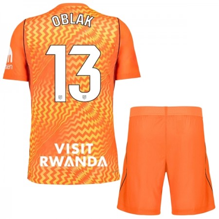 Camiseta de fútbol Atlético Madrid Oblak 13 Portero Niño 2026-27 Naranja Camiseta de fútbol Atlético Madrid Oblak 13 Portero Niño 2026-27 Naranja